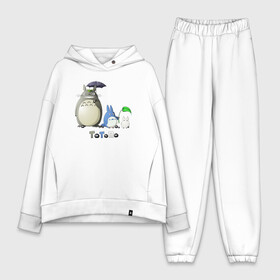 Женский костюм хлопок Oversize с принтом Totoro в городе Новоалтайск,  |  | anime | totoro | анимэ | тоторо | черные чернушки