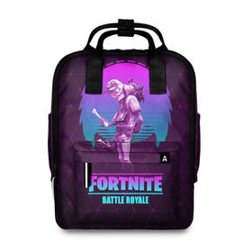 Женский рюкзак 3D с принтом Fortnite в городе Новоалтайск, 100% полиэстер | лямки с регулируемой длиной, сверху ручки, чтобы рюкзак нести как сумку. Основное отделение закрывается на молнию, как и внешний карман. Внутри два дополнительных кармана, один из которых закрывается на молнию. По бокам два дополнительных кармашка, куда поместится маленькая бутылочка
 | battle | fortnite | game | royale | survival | зомби | игра | королевская битва