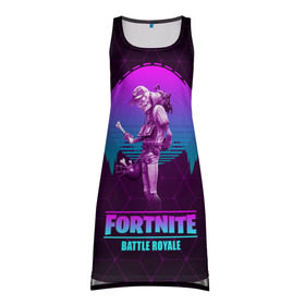 Платье-майка 3D с принтом Fortnite в городе Новоалтайск, 100% полиэстер | полуприлегающий силуэт, широкие бретели, круглый вырез горловины, удлиненный подол сзади. | battle | fortnite | game | royale | survival | зомби | игра | королевская битва