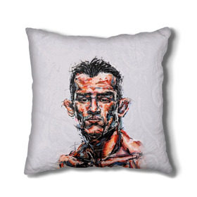 Подушка 3D с принтом Tony Ferguson в городе Новоалтайск, наволочка – 100% полиэстер, наполнитель – холлофайбер (легкий наполнитель, не вызывает аллергию). | состоит из подушки и наволочки. Наволочка на молнии, легко снимается для стирки | mma | ufc | арманн | бокс | борьба | джиу джитсу | кукуй | тони | фергюсон | эль | энтони