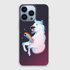 Чехол для iPhone 13 Pro с принтом Чужой Единорог в городе Новоалтайск,  |  | Тематика изображения на принте: alien | corn | horse | magic | movie | predator | rainbow | unicorn | unicorns | волшебство | единорог | единороги | животное | лошадка | лошадь | магия | пони | радуга | рог | рога | сказка | фильм | хищник | чужой