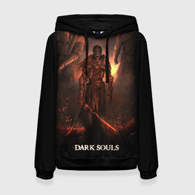 Женская толстовка 3D с принтом Dark Souls в городе Новоалтайск, 100% полиэстер  | двухслойный капюшон со шнурком для регулировки, мягкие манжеты на рукавах и по низу толстовки, спереди карман-кенгуру с мягким внутренним слоем. | 3 | dark | darksouls | praise | soul | souls | the sun | дарк | души | мертвец | рыцарь | соул | соулс | тёмные