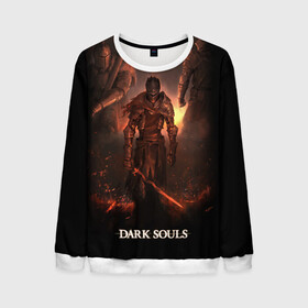 Мужской свитшот 3D с принтом Dark Souls в городе Новоалтайск, 100% полиэстер с мягким внутренним слоем | круглый вырез горловины, мягкая резинка на манжетах и поясе, свободная посадка по фигуре | Тематика изображения на принте: 3 | dark | darksouls | praise | soul | souls | the sun | дарк | души | мертвец | рыцарь | соул | соулс | тёмные