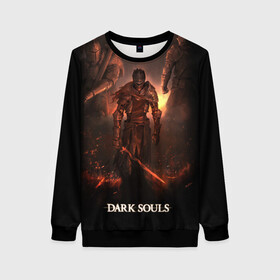 Женский свитшот 3D с принтом Dark Souls в городе Новоалтайск, 100% полиэстер с мягким внутренним слоем | круглый вырез горловины, мягкая резинка на манжетах и поясе, свободная посадка по фигуре | 3 | dark | darksouls | praise | soul | souls | the sun | дарк | души | мертвец | рыцарь | соул | соулс | тёмные