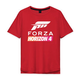 Мужская футболка хлопок Oversize с принтом Forza Horizon 4 в городе Новоалтайск, 100% хлопок | свободный крой, круглый ворот, “спинка” длиннее передней части | auto | car | forza | game | horizon | mclaren | motorsport | race | авто | гонки | игра | машина