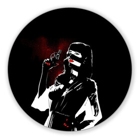 Коврик для мышки круглый с принтом Sin City - Ava Lord в городе Новоалтайск, резина и полиэстер | круглая форма, изображение наносится на всю лицевую часть | Тематика изображения на принте: ava lord | big damn | marv | nancy | nancy callahan | sin city | город греха | город грехов | марв | миллер | роберт | родригес | син сити | фрэнк