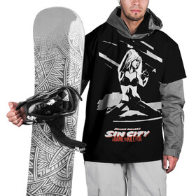 Накидка на куртку 3D с принтом Sin City - Nancy в городе Новоалтайск, 100% полиэстер |  | ava lord | big damn | marv | nancy | nancy callahan | sin city | город греха | город грехов | марв | миллер | роберт | родригес | син сити | фрэнк