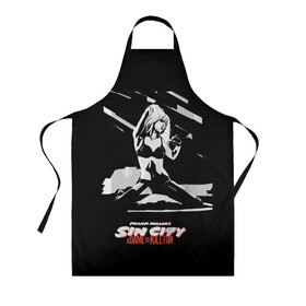 Фартук 3D с принтом Sin City - Nancy в городе Новоалтайск, 100% полиэстер | общий размер — 65 х 85 см, ширина нагрудника — 26 см, горловина — 53 см, длина завязок — 54 см, общий обхват в поясе — 173 см. Принт на завязках и на горловине наносится с двух сторон, на основной части фартука — только с внешней стороны | ava lord | big damn | marv | nancy | nancy callahan | sin city | город греха | город грехов | марв | миллер | роберт | родригес | син сити | фрэнк