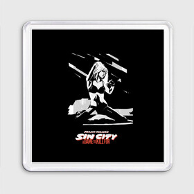 Магнит 55*55 с принтом Sin City - Nancy в городе Новоалтайск, Пластик | Размер: 65*65 мм; Размер печати: 55*55 мм | ava lord | big damn | marv | nancy | nancy callahan | sin city | город греха | город грехов | марв | миллер | роберт | родригес | син сити | фрэнк