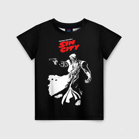 Детская футболка 3D с принтом Sin City - Marv в городе Новоалтайск, 100% гипоаллергенный полиэфир | прямой крой, круглый вырез горловины, длина до линии бедер, чуть спущенное плечо, ткань немного тянется | ava lord | big damn | marv | nancy | nancy callahan | sin city | город греха | город грехов | марв | миллер | роберт | родригес | син сити | фрэнк