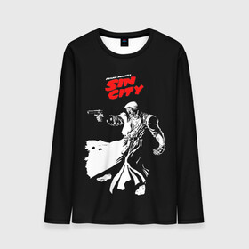 Мужской лонгслив 3D с принтом Sin City - Marv в городе Новоалтайск, 100% полиэстер | длинные рукава, круглый вырез горловины, полуприлегающий силуэт | ava lord | big damn | marv | nancy | nancy callahan | sin city | город греха | город грехов | марв | миллер | роберт | родригес | син сити | фрэнк