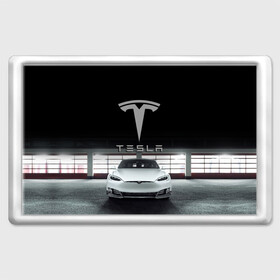 Магнит 45*70 с принтом TESLA в городе Новоалтайск, Пластик | Размер: 78*52 мм; Размер печати: 70*45 | Тематика изображения на принте: car | elon | motors | musk | tesla | авто | автомобиль | илон | кар | лого | маск | моторс | тесла | тэсла