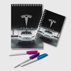 Блокнот с принтом TESLA в городе Новоалтайск, 100% бумага | 48 листов, плотность листов — 60 г/м2, плотность картонной обложки — 250 г/м2. Листы скреплены удобной пружинной спиралью. Цвет линий — светло-серый
 | Тематика изображения на принте: car | elon | motors | musk | tesla | авто | автомобиль | илон | кар | лого | маск | моторс | тесла | тэсла