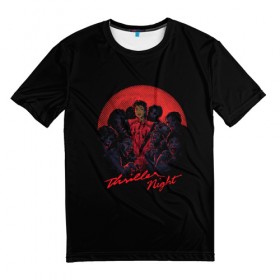 Мужская футболка 3D с принтом Michael Jackson. Thriller в городе Новоалтайск, 100% полиэфир | прямой крой, круглый вырез горловины, длина до линии бедер | Тематика изображения на принте: eighties | icon | joseph | king | legend | michael. jackson | pop | thriller | zombie | восьмидесятые | джексон | джозеф | зомби | икона | король | легенда | майкл | поп | триллер