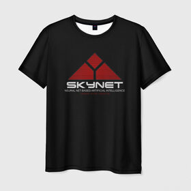 Мужская футболка 3D с принтом SKYNET в городе Новоалтайск, 100% полиэфир | прямой крой, круглый вырез горловины, длина до линии бедер | ai | terminator | арни | арнольд шварценеггер | ии | искусственный интеллект | киборг | культовое кино | скайнет | терминатор | шварц