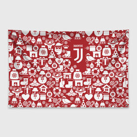 Флаг-баннер с принтом Juventus Новогодний в городе Новоалтайск, 100% полиэстер | размер 67 х 109 см, плотность ткани — 95 г/м2; по краям флага есть четыре люверса для крепления | club | football | juventus | белый | италия | клуб | форма | черный | ювентус