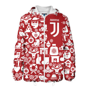 Мужская куртка 3D с принтом Juventus Новогодний в городе Новоалтайск, ткань верха — 100% полиэстер, подклад — флис | прямой крой, подол и капюшон оформлены резинкой с фиксаторами, два кармана без застежек по бокам, один большой потайной карман на груди. Карман на груди застегивается на липучку | Тематика изображения на принте: club | football | juventus | белый | италия | клуб | форма | черный | ювентус