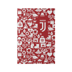 Обложка для паспорта матовая кожа с принтом Juventus Новогодний в городе Новоалтайск, натуральная матовая кожа | размер 19,3 х 13,7 см; прозрачные пластиковые крепления | Тематика изображения на принте: club | football | juventus | белый | италия | клуб | форма | черный | ювентус