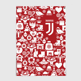 Постер с принтом Juventus Новогодний в городе Новоалтайск, 100% бумага
 | бумага, плотность 150 мг. Матовая, но за счет высокого коэффициента гладкости имеет небольшой блеск и дает на свету блики, но в отличии от глянцевой бумаги не покрыта лаком | club | football | juventus | белый | италия | клуб | форма | черный | ювентус