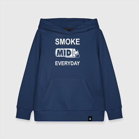 Детская толстовка хлопок с принтом Smoke mid everyday в городе Новоалтайск, 100% хлопок | Круглый горловой вырез, эластичные манжеты, пояс, капюшен | anarchist | balkan | blake | counter | cs:go | fbi | gign | gsg 9 | idf | pirate | sas | seal | strike | swat | анархисты | балканы | граната | день | дым | каждый | контра | контрудар | пираты