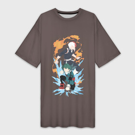 Платье-футболка 3D с принтом Deku  Shouto в городе Новоалтайск,  |  | boku no hero academia | deku | izuku | shouto | todoroki | деку | изуку | мидория | моя геройская академия | тодороки | шото