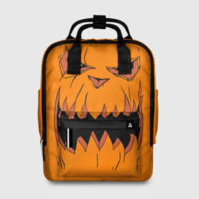 Женский рюкзак 3D с принтом Halloween в городе Новоалтайск, 100% полиэстер | лямки с регулируемой длиной, сверху ручки, чтобы рюкзак нести как сумку. Основное отделение закрывается на молнию, как и внешний карман. Внутри два дополнительных кармана, один из которых закрывается на молнию. По бокам два дополнительных кармашка, куда поместится маленькая бутылочка
 | halloween | orange | pumpkin | scary | оранжевая | страшная | тыква | ужас | хэллоуин