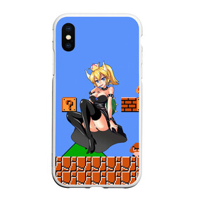 Чехол для iPhone XS Max матовый с принтом Bowsette в городе Новоалтайск, Силикон | Область печати: задняя сторона чехла, без боковых панелей | Тематика изображения на принте: bowser | bowsette | bros | luigi | mario | nintendo | super | боузер | боузетта | купа | луиджи | марио | супер