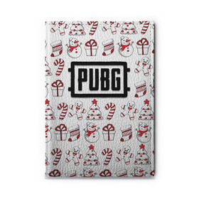 Обложка для автодокументов с принтом Новогодний PUBG в городе Новоалтайск, натуральная кожа |  размер 19,9*13 см; внутри 4 больших “конверта” для документов и один маленький отдел — туда идеально встанут права | battle | chicken | dinner | winner | битва | год | королевская | новый | подарок | снеговик