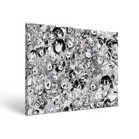Холст прямоугольный с принтом Manga ahegao в городе Новоалтайск, 100% ПВХ |  | ahegao | manga | ахегао | комиксы | лицо | манга | паттрен | чернобелый | эмоции