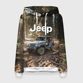 Женская толстовка 3D с принтом Jeep в городе Новоалтайск, 100% полиэстер  | двухслойный капюшон со шнурком для регулировки, мягкие манжеты на рукавах и по низу толстовки, спереди карман-кенгуру с мягким внутренним слоем. | 4х4 | forest | jeep | nature | off road | russia | siberia | ural | usa | бездорожье | внедорожник | дальний восток | лес | природа | ралли | россия | сибирь | сша | тайга | урал