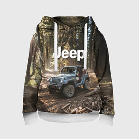 Детская толстовка 3D с принтом Jeep в городе Новоалтайск, 100% полиэстер | двухслойный капюшон со шнурком для регулировки, мягкие манжеты на рукавах и по низу толстовки, спереди карман-кенгуру с мягким внутренним слоем | 4х4 | forest | jeep | nature | off road | russia | siberia | ural | usa | бездорожье | внедорожник | дальний восток | лес | природа | ралли | россия | сибирь | сша | тайга | урал