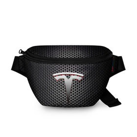 Поясная сумка 3D с принтом TESLA в городе Новоалтайск, 100% полиэстер | плотная ткань, ремень с регулируемой длиной, внутри несколько карманов для мелочей, основное отделение и карман с обратной стороны сумки застегиваются на молнию | brand | car | elon mask | tesla | авто | бренд | илон | илон маск | маск | машина | тесла | электрокар