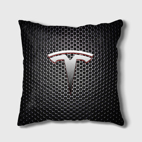 Подушка 3D с принтом TESLA в городе Новоалтайск, наволочка – 100% полиэстер, наполнитель – холлофайбер (легкий наполнитель, не вызывает аллергию). | состоит из подушки и наволочки. Наволочка на молнии, легко снимается для стирки | brand | car | elon mask | tesla | авто | бренд | илон | илон маск | маск | машина | тесла | электрокар