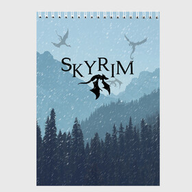 Скетчбук с принтом TES SKYRIM в городе Новоалтайск, 100% бумага
 | 48 листов, плотность листов — 100 г/м2, плотность картонной обложки — 250 г/м2. Листы скреплены сверху удобной пружинной спиралью | christmas | dovahkiin | dragon | dragonborn | fus ro dah | rpg | skyrim | snow | tes | the elder scrolls | winter is coming | докавин | драконы | новогодний | новый год | рпг | снег