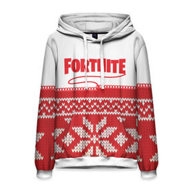 Мужская толстовка 3D с принтом Fortnite Новогодний в городе Новоалтайск, 100% полиэстер | двухслойный капюшон со шнурком для регулировки, мягкие манжеты на рукавах и по низу толстовки, спереди карман-кенгуру с мягким внутренним слоем. | Тематика изображения на принте: 