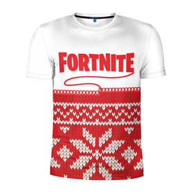 Мужская футболка 3D спортивная с принтом Fortnite Новогодний в городе Новоалтайск, 100% полиэстер с улучшенными характеристиками | приталенный силуэт, круглая горловина, широкие плечи, сужается к линии бедра | 