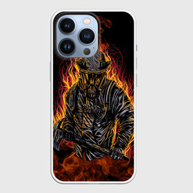Чехол для iPhone 13 Pro с принтом Пожарный в городе Новоалтайск,  |  | 112 | каска | мужик | мчс | огонь | пламя | пожар | пожарник | спасатель | топор | тушить | шлем | щит