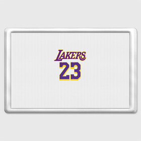 Магнит 45*70 с принтом James 18-19 third LA Lakers в городе Новоалтайск, Пластик | Размер: 78*52 мм; Размер печати: 70*45 | angeles | james | lakers | lebron | los | nba | usa | анджелес | джеймс | леброн | лейкерс | лос | нба | сша