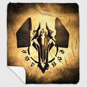 Плед с рукавами с принтом Darksiders LOGO в городе Новоалтайск, 100% полиэстер | Закругленные углы, все края обработаны. Ткань не мнется и не растягивается. Размер 170*145 | playstation | иероглифы | логотип | эмблема. знак | ярость