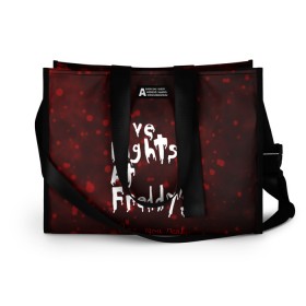 Сумка-шоппер 3D с принтом Five Nights at Freddy’s в городе Новоалтайск, 100% полиэстер | застегивается на металлическую кнопку; внутренний карман застегивается на молнию. Стенки укреплены специальным мягким материалом, чтобы защитить содержимое от несильных ударов
 | bear | five | five nights at freddys | fnaf | freddy | game | games | halloween | horror | nights | жуть | зубы | игра | игры | медведь | медвежонок | мишка | ночей | пять | ужастик | ужасы | фнаф | фредди | хэллоуин