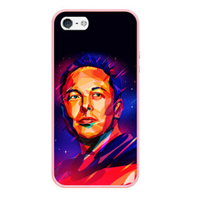Чехол для iPhone 5/5S матовый с принтом Яркий Илон Маск в городе Новоалтайск, Силикон | Область печати: задняя сторона чехла, без боковых панелей | elon | falcon | mars | musk | reeve | spascex | tesla | инженер | космос | ракета
