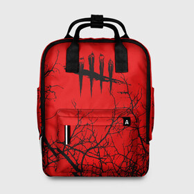 Женский рюкзак 3D с принтом Dead by Daylight в городе Новоалтайск, 100% полиэстер | лямки с регулируемой длиной, сверху ручки, чтобы рюкзак нести как сумку. Основное отделение закрывается на молнию, как и внешний карман. Внутри два дополнительных кармана, один из которых закрывается на молнию. По бокам два дополнительных кармашка, куда поместится маленькая бутылочка
 | day | daylight | dbl | dead | dead by daylight | game | games | horror | light | logo | skull | skulls | stripes | survival | дэйлайт | игра | игры | лого | мертвецы | метвец | полосы | ужасы | фпс | череп | черепа | экшн