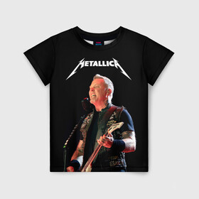 Детская футболка 3D с принтом Metallica в городе Новоалтайск, 100% гипоаллергенный полиэфир | прямой крой, круглый вырез горловины, длина до линии бедер, чуть спущенное плечо, ткань немного тянется | hard | heavy | hetfield | metal | metallica | music | rock | метал | металл | металлика | метла | музыка | рок | хард | хэви | хэтфилд