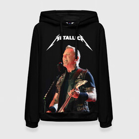 Женская толстовка 3D с принтом Metallica в городе Новоалтайск, 100% полиэстер  | двухслойный капюшон со шнурком для регулировки, мягкие манжеты на рукавах и по низу толстовки, спереди карман-кенгуру с мягким внутренним слоем. | hard | heavy | hetfield | metal | metallica | music | rock | метал | металл | металлика | метла | музыка | рок | хард | хэви | хэтфилд
