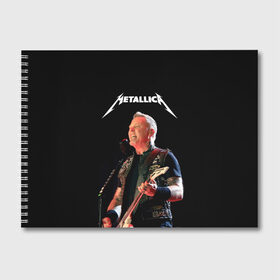 Альбом для рисования с принтом Metallica в городе Новоалтайск, 100% бумага
 | матовая бумага, плотность 200 мг. | Тематика изображения на принте: hard | heavy | hetfield | metal | metallica | music | rock | метал | металл | металлика | метла | музыка | рок | хард | хэви | хэтфилд