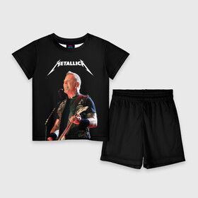 Детский костюм с шортами 3D с принтом Metallica в городе Новоалтайск,  |  | Тематика изображения на принте: hard | heavy | hetfield | metal | metallica | music | rock | метал | металл | металлика | метла | музыка | рок | хард | хэви | хэтфилд