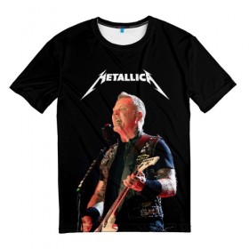 Мужская футболка 3D с принтом Metallica в городе Новоалтайск, 100% полиэфир | прямой крой, круглый вырез горловины, длина до линии бедер | hard | heavy | hetfield | metal | metallica | music | rock | метал | металл | металлика | метла | музыка | рок | хард | хэви | хэтфилд