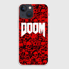 Чехол для iPhone 13 mini с принтом DOOM в городе Новоалтайск,  |  | devil | doom | hell | mark of the doom slayer | slayer | ад | гарнил | дум | знаки | иероглифы | компьютерные игры 2019 | преисподняя | символ | солдат