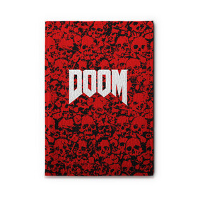 Обложка для автодокументов с принтом DOOM в городе Новоалтайск, натуральная кожа |  размер 19,9*13 см; внутри 4 больших “конверта” для документов и один маленький отдел — туда идеально встанут права | devil | doom | hell | mark of the doom slayer | slayer | ад | гарнил | дум | знаки | иероглифы | компьютерные игры 2019 | преисподняя | символ | солдат