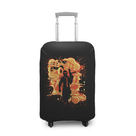 Чехол для чемодана 3D с принтом PUBG  в городе Новоалтайск, 86% полиэфир, 14% спандекс | двустороннее нанесение принта, прорези для ручек и колес | battlegrounds | chicken | chickendinner | dinner | game | pcgaming | playerunknownsbattlegrounds | pubg | videogames | баттл | баттлграунд | куриныйобед | курица | обед | пабг